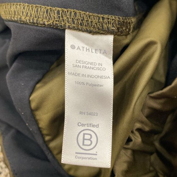 ATHLETA 8 Radiant Green High Rise Shine Joggers Gorpcore Athleisure Zip Ankle - Picture 12 of 16